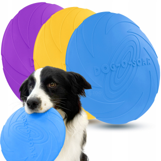 Sada 3x hádzacích DISKOVÝCH FRISBEE TEETHER psie hračky